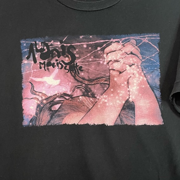 2008 Alanis Morrisette black ‘Exile in America’ graphic band tee sz XL - Picture 4 of 9